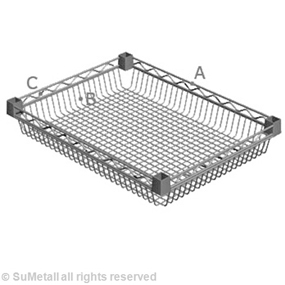 Wire Basket for Wire Shelving from China supplier