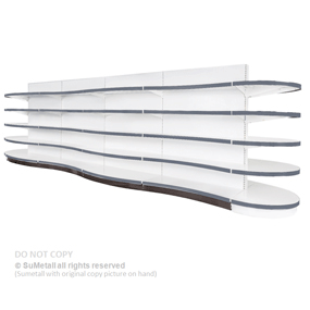 Supermarket Shelving with Arc-shelf End unit from China supplier